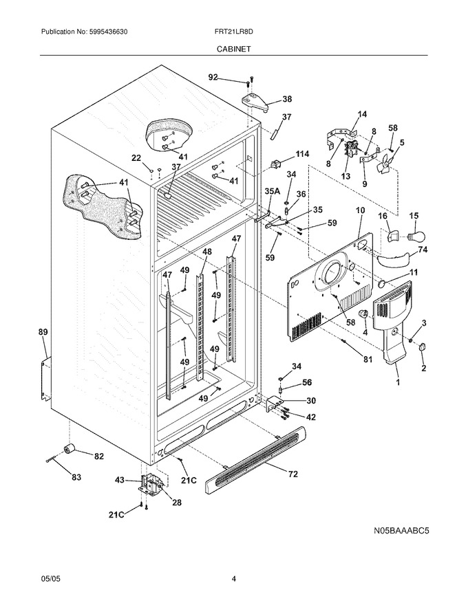 Diagram for FRT21LR8DK9