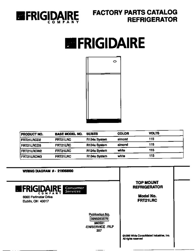 Diagram for FRT21LRCW2