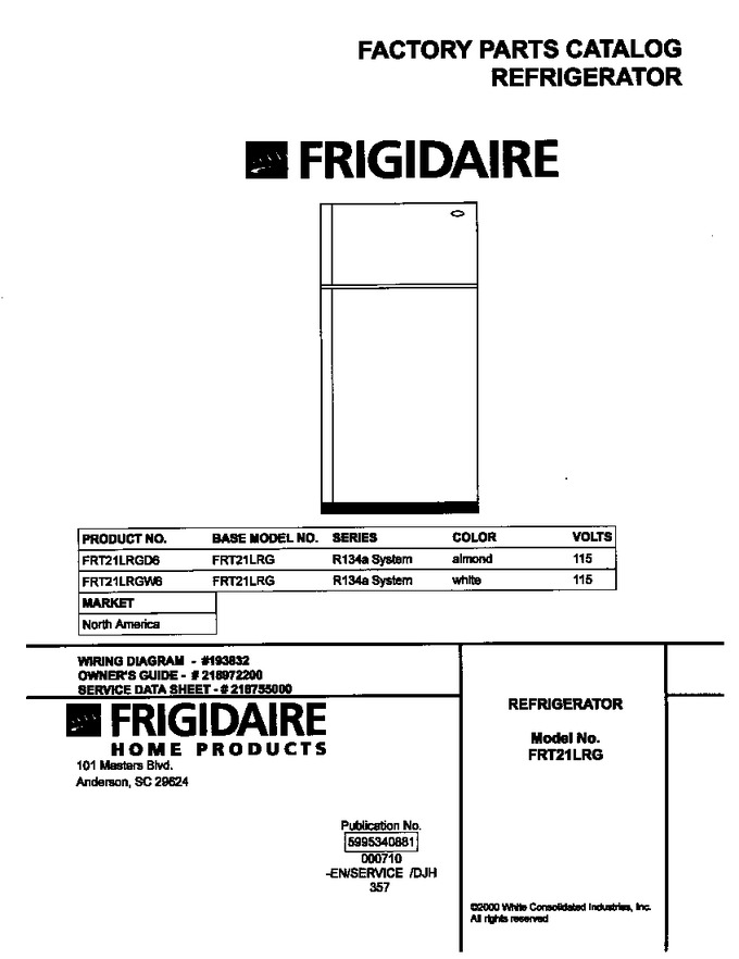 Diagram for FRT21LRGW6