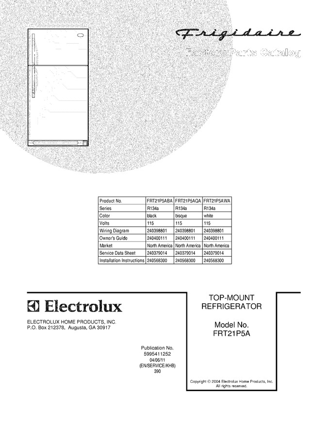 Diagram for FRT21P5AQA