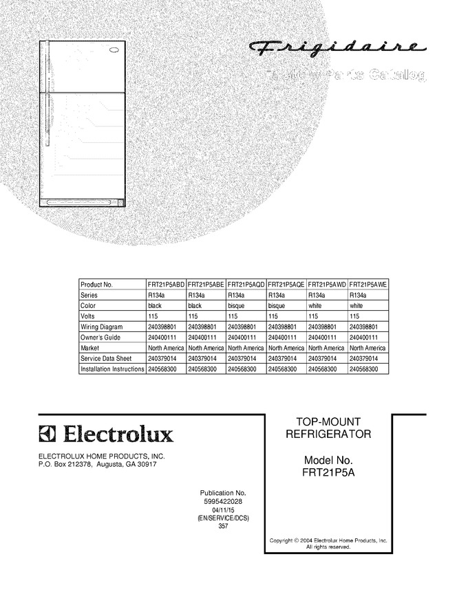 Diagram for FRT21P5AQD