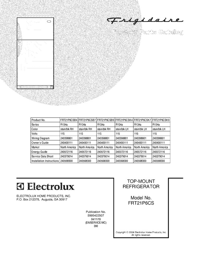 Diagram for FRT21P6CSK7