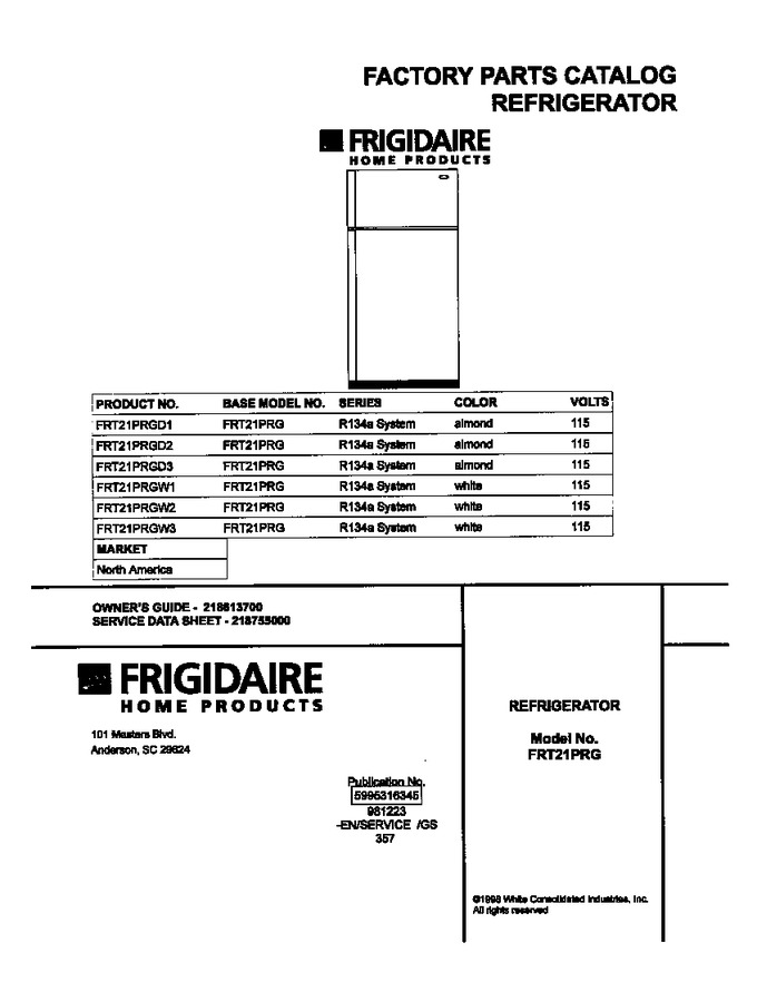 Diagram for FRT21PRGW3