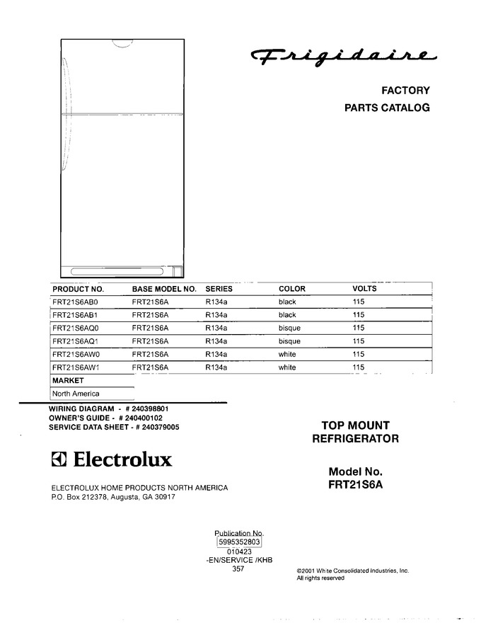 Diagram for FRT21S6AW1