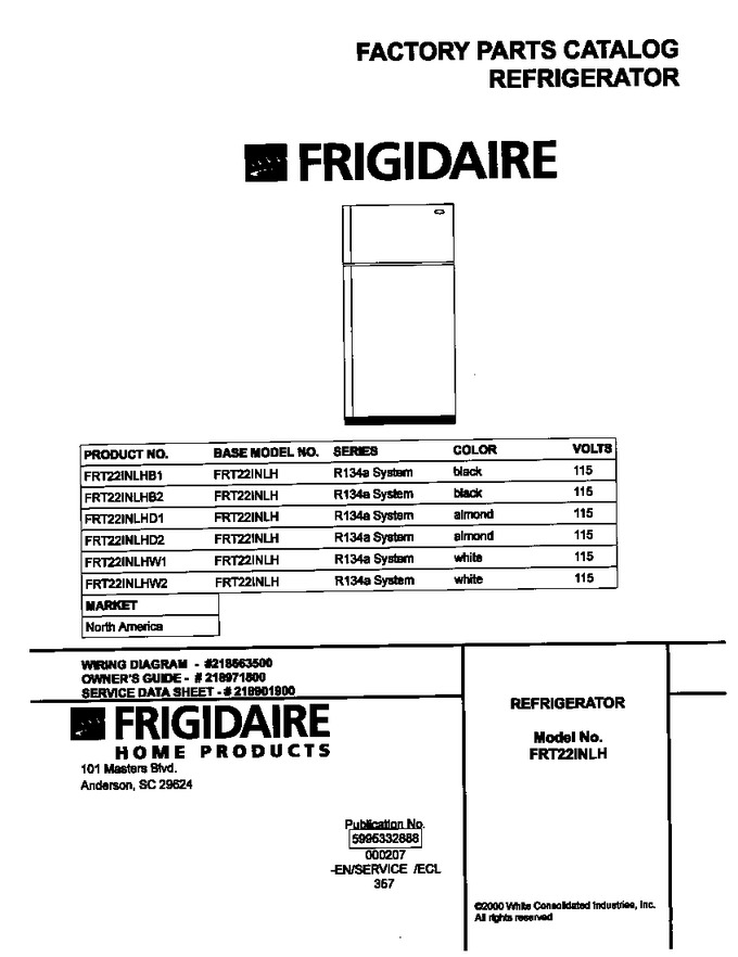 Diagram for FRT22INLHB2