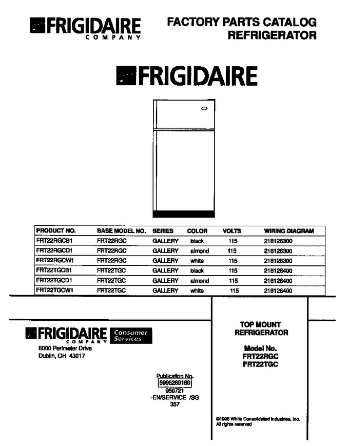 Diagram for FRT22RGCB1