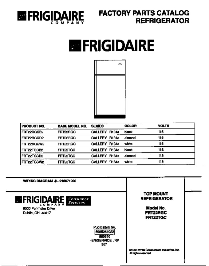 Diagram for FRT22RGCD2
