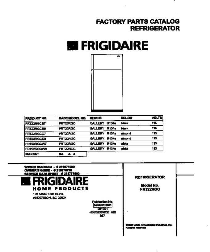 Diagram for FRT22RGCW7