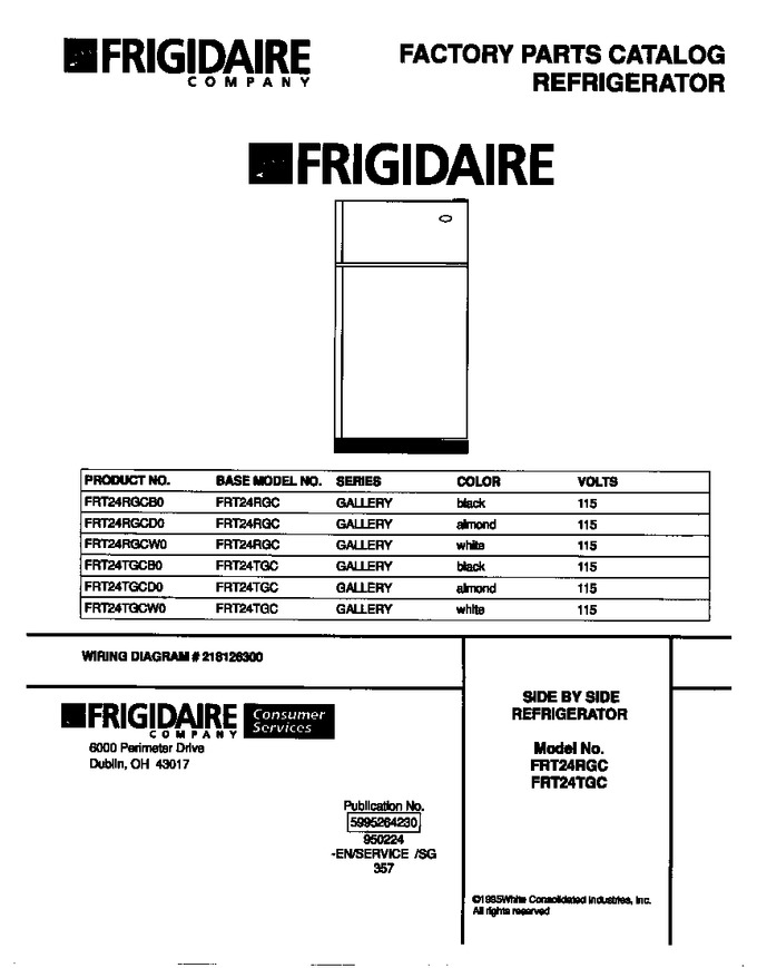 Diagram for FRT24RGCW0