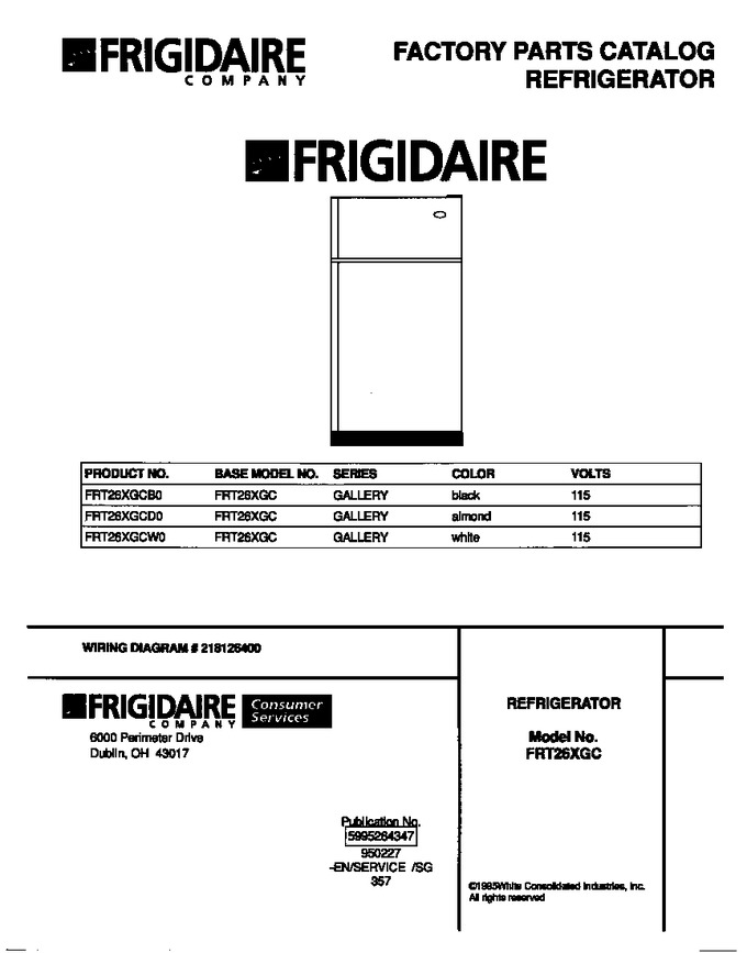 Diagram for FRT26XGCD0