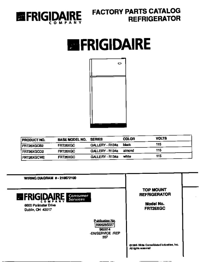 Diagram for FRT26XGCW2