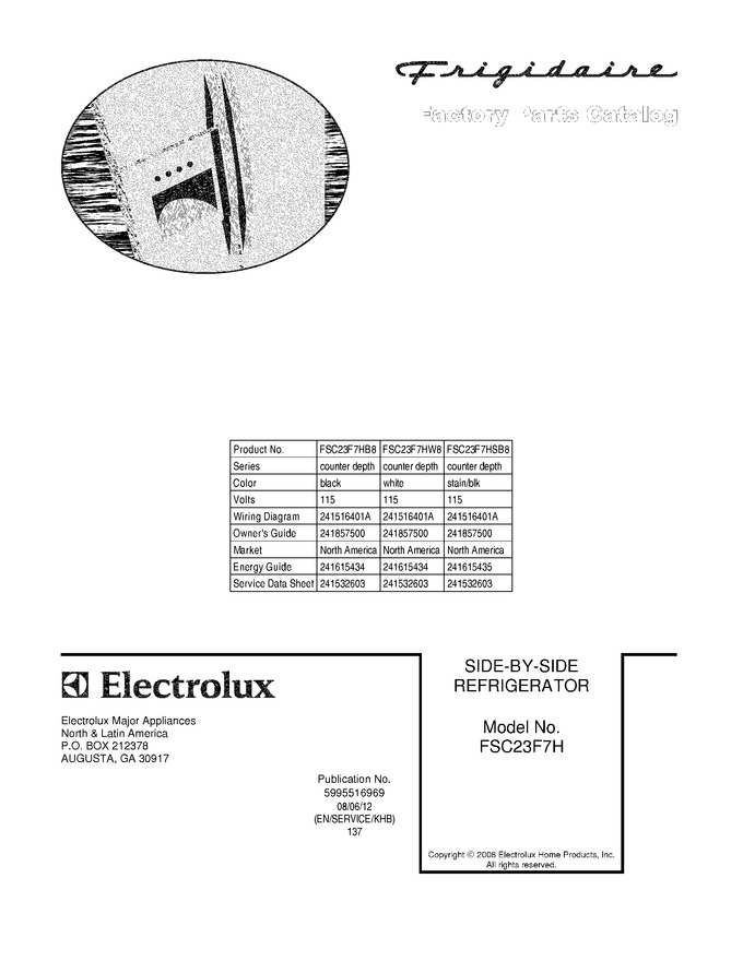 Diagram for FSC23F7HSB8
