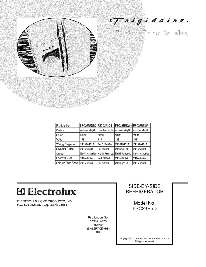 Diagram for FSC23R5DW0