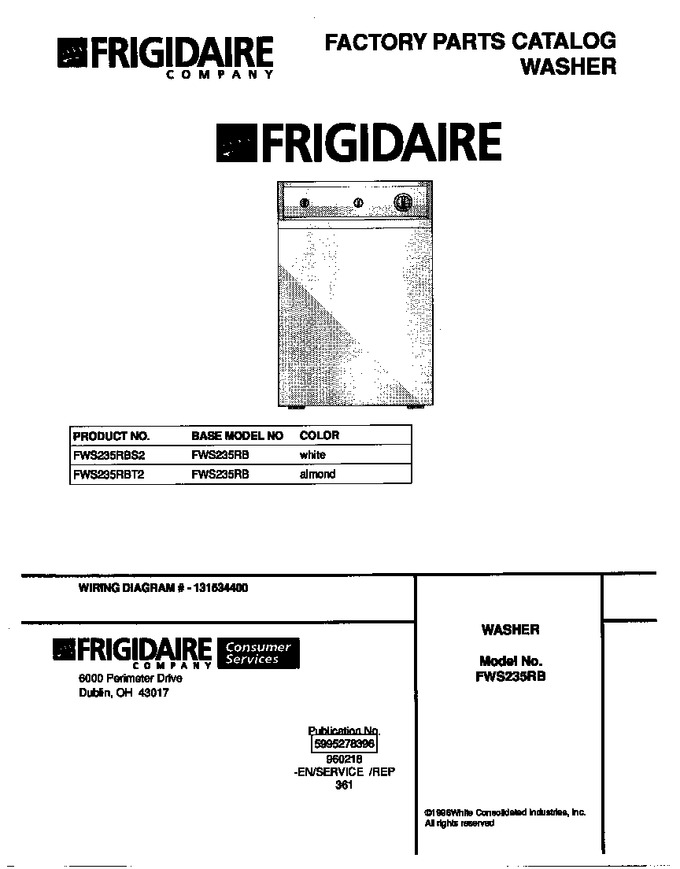 Diagram for FWS235RBT2