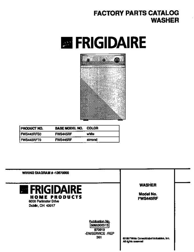 Diagram for FWS445RFT0
