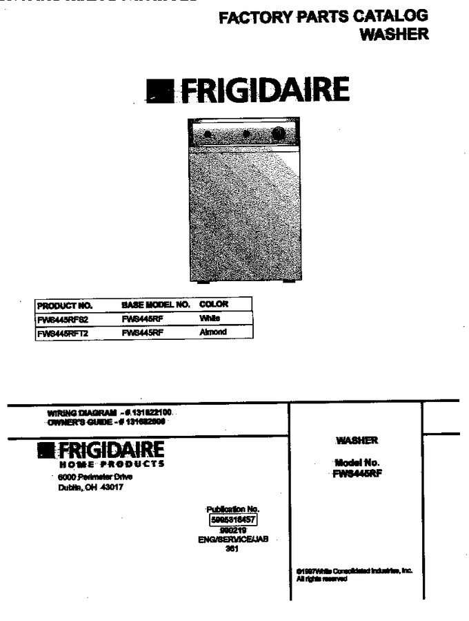 Diagram for FWS445RFS2