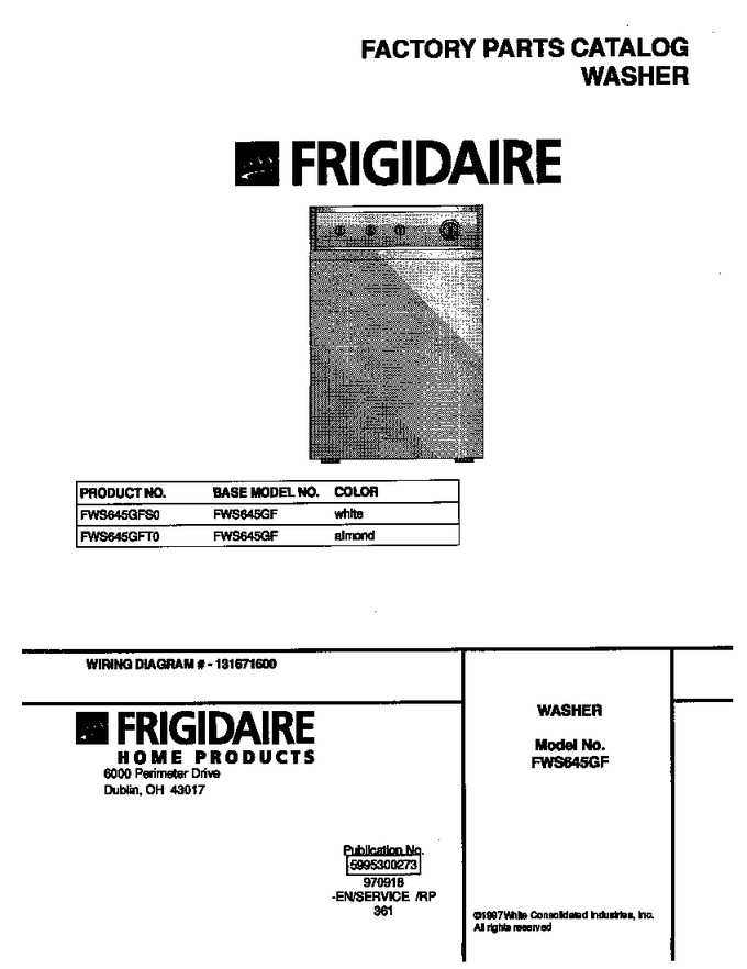 Diagram for FWS645GFT0