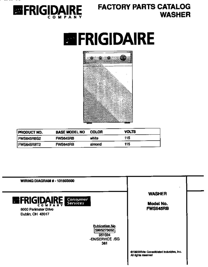 Diagram for FWS645RBS2