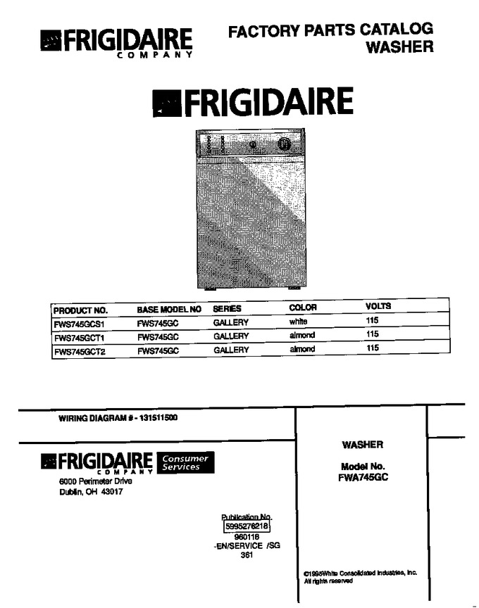 Diagram for FWS745GCT1