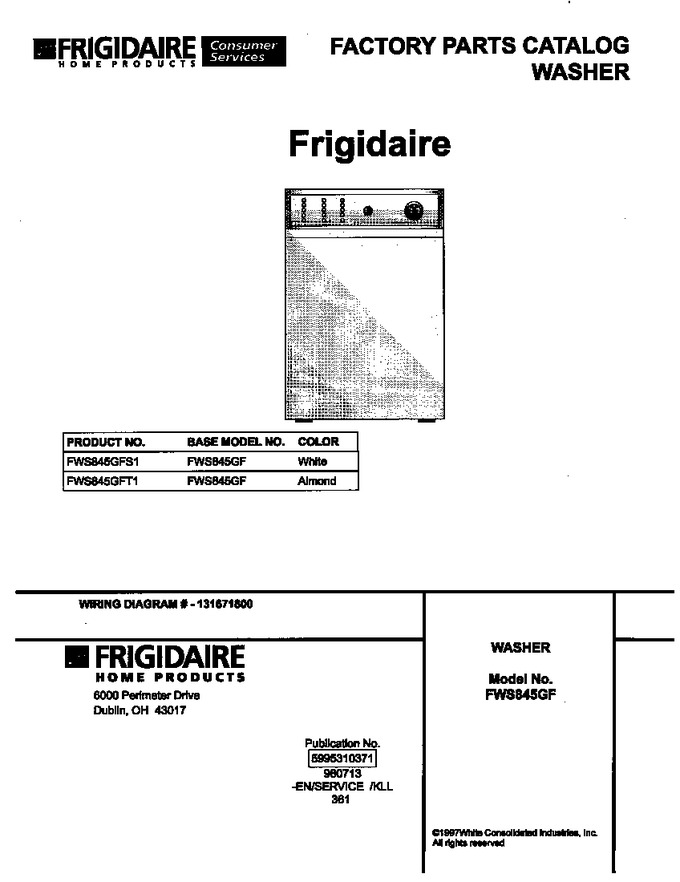 Diagram for FWS845GFS1