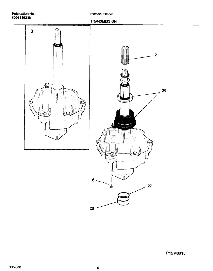 Diagram for FWS850RHS0