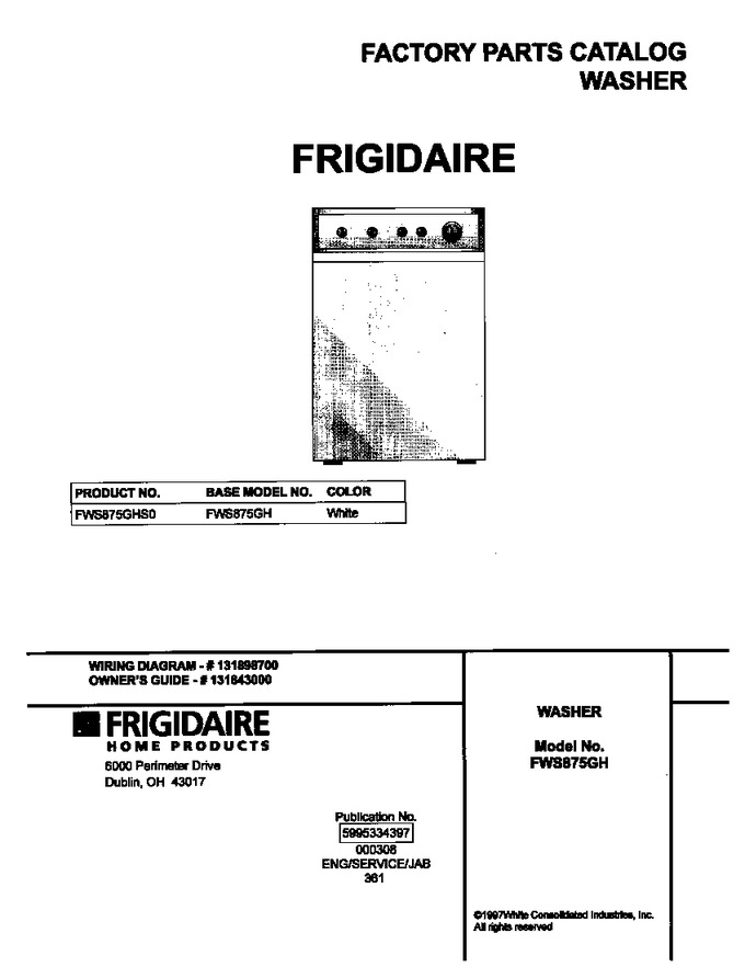 Diagram for FWS875GHS0