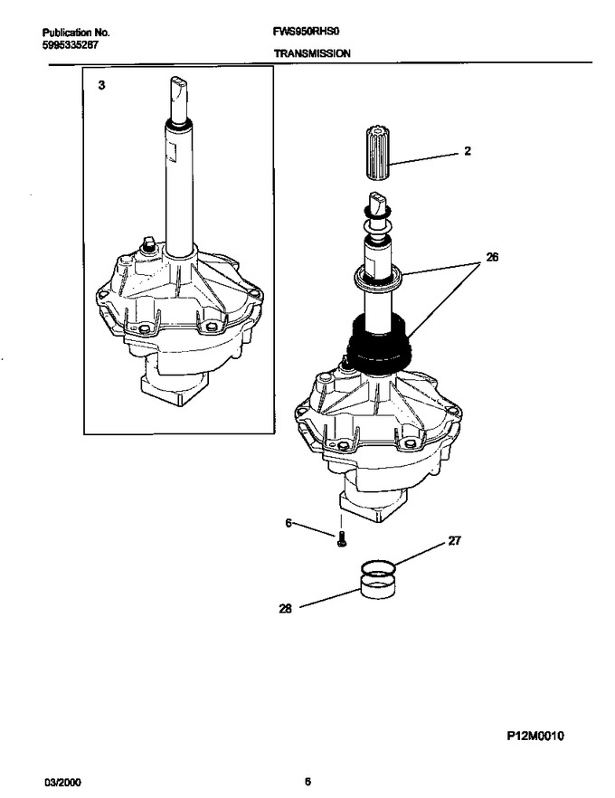 Diagram for FWS950RHS0