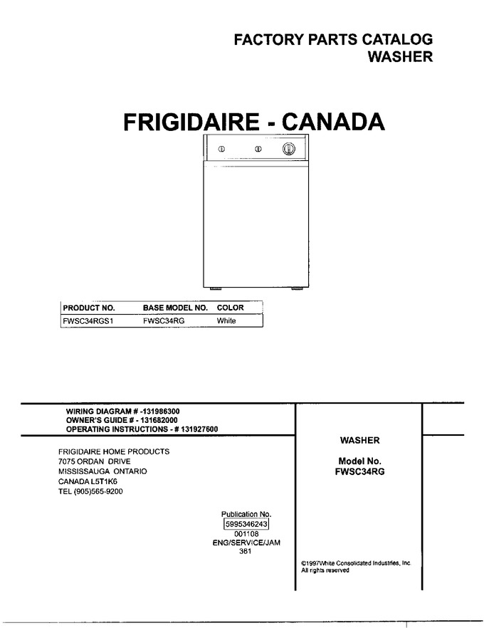 Diagram for FWSC34RGS1
