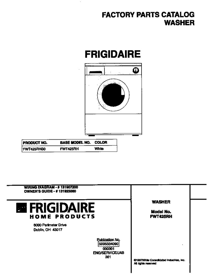 Diagram for FWT425RHS0