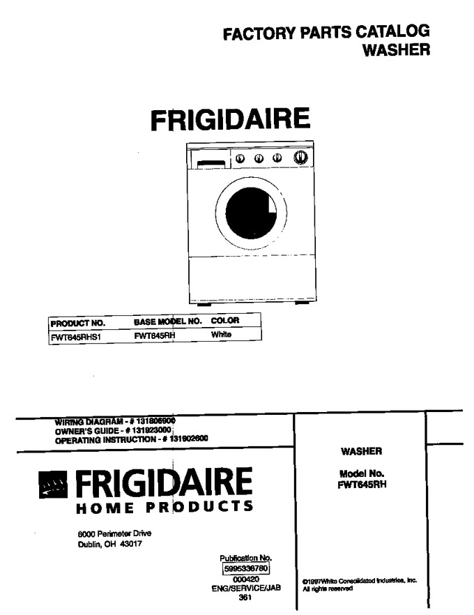 Diagram for FWT645RHS1