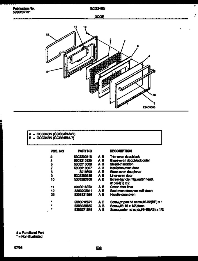 Diagram for GCG34BNW7