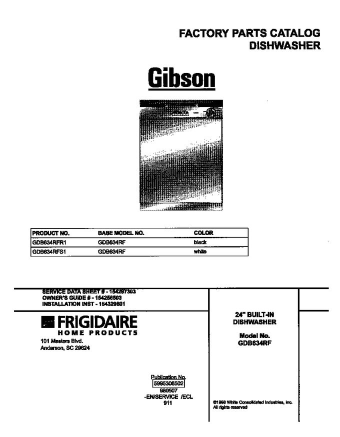 Diagram for GDB634RFR1