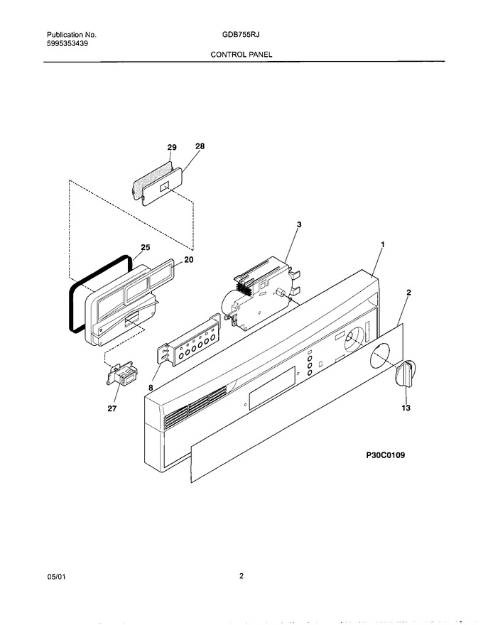Diagram for GDB755RJB1