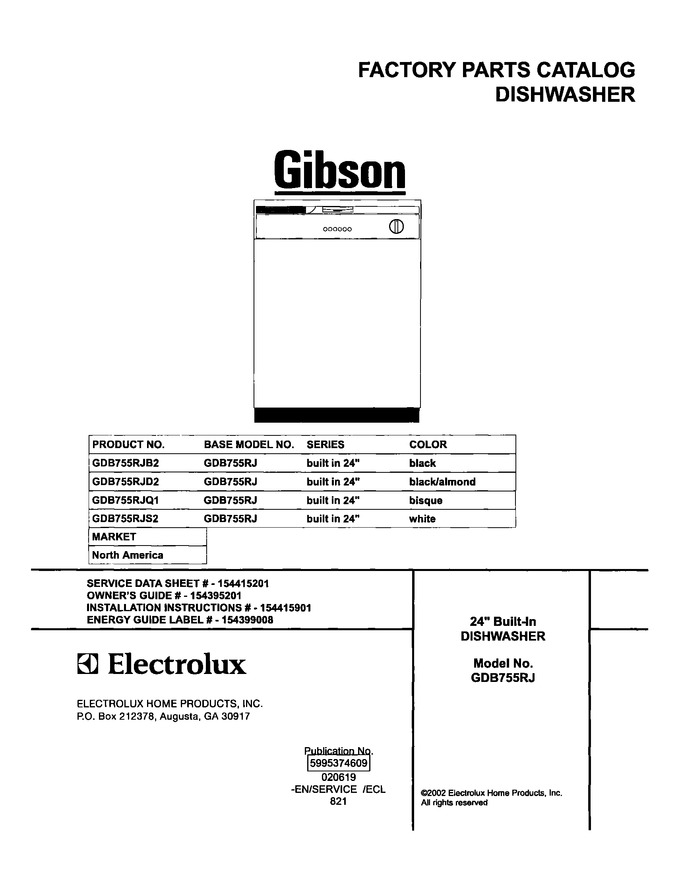 Diagram for GDB755RJB2