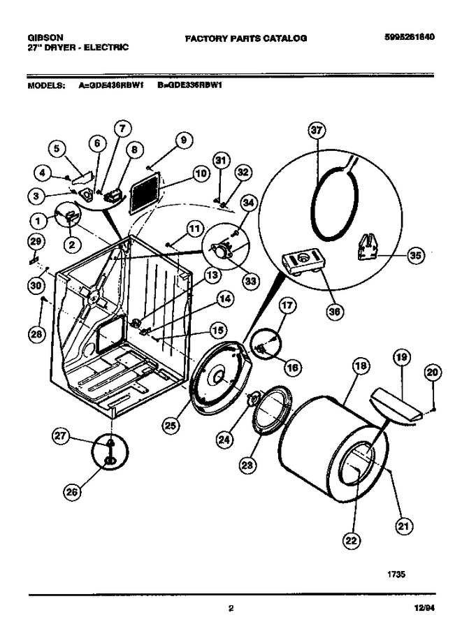 Diagram for GDE336RBW1
