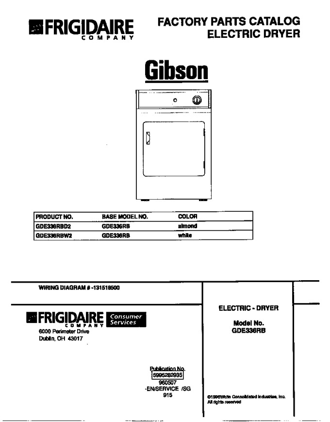 Diagram for GDE336RBD2
