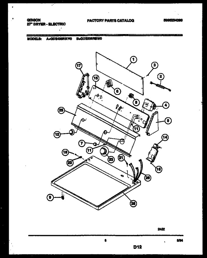 Diagram for GDE336RBW0