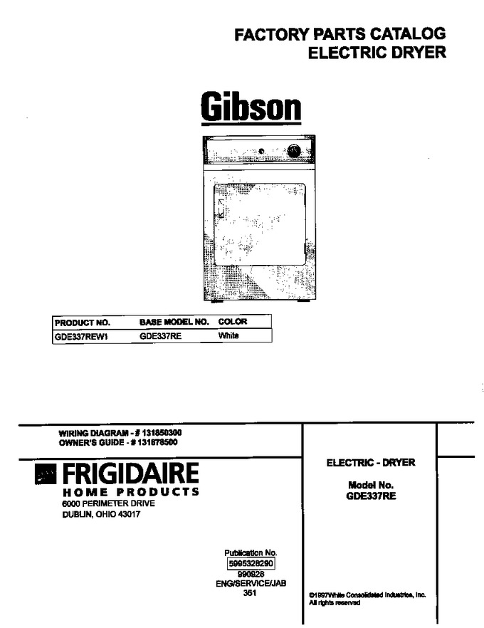 Diagram for GDE337REW1