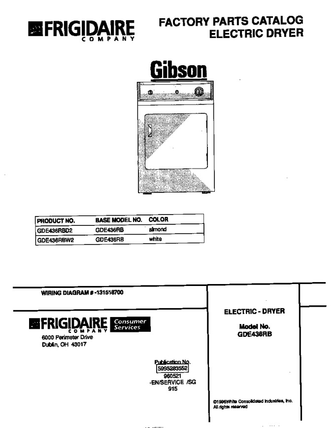 Diagram for GDE436RBW2