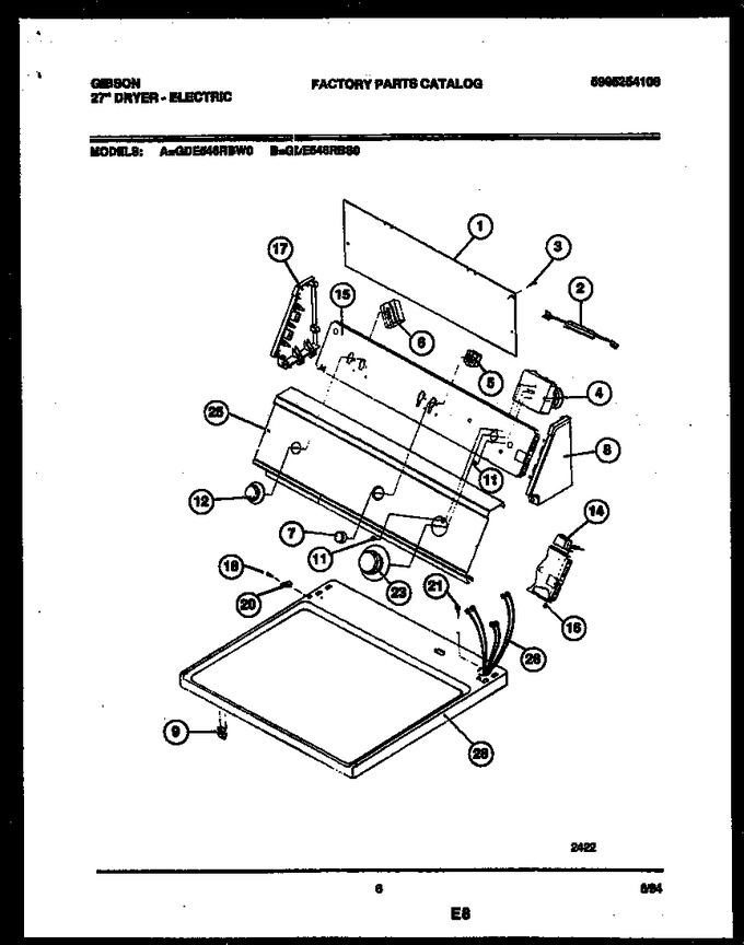 Diagram for GDE546RBW0
