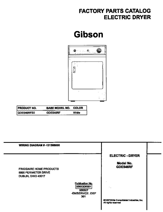 Diagram for GDE546RFS0