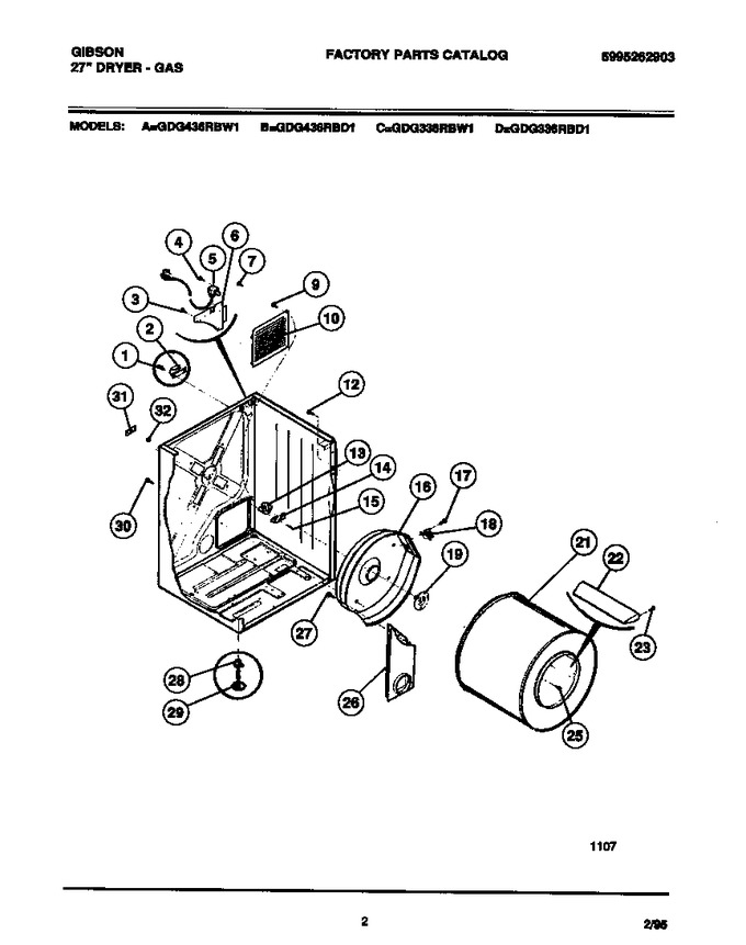 Diagram for GDG436RBW1