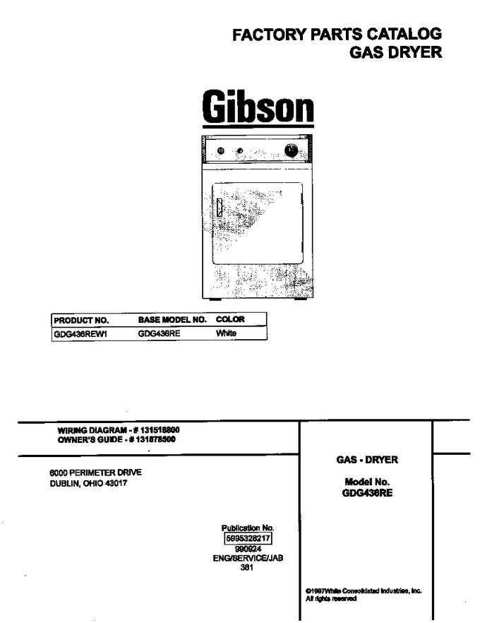 Diagram for GDG436REW1