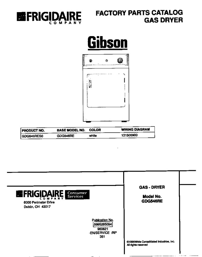 Diagram for GDG546RES0