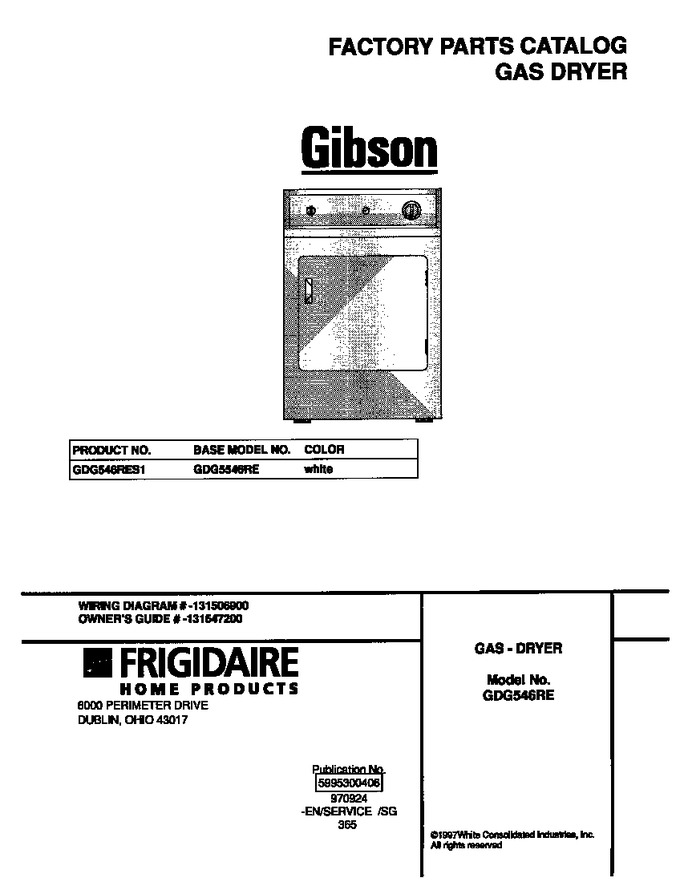 Diagram for GDG546RES1