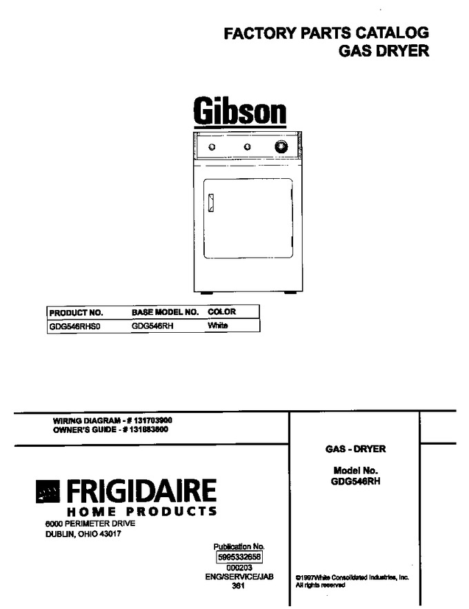 Diagram for GDG546RHS0