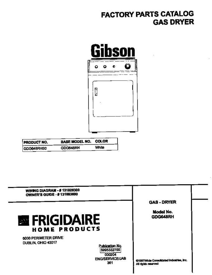 Diagram for GDG648RHS0