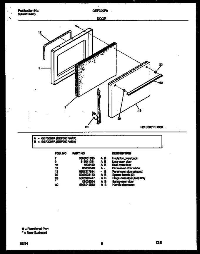 Diagram for GEF300PAWA