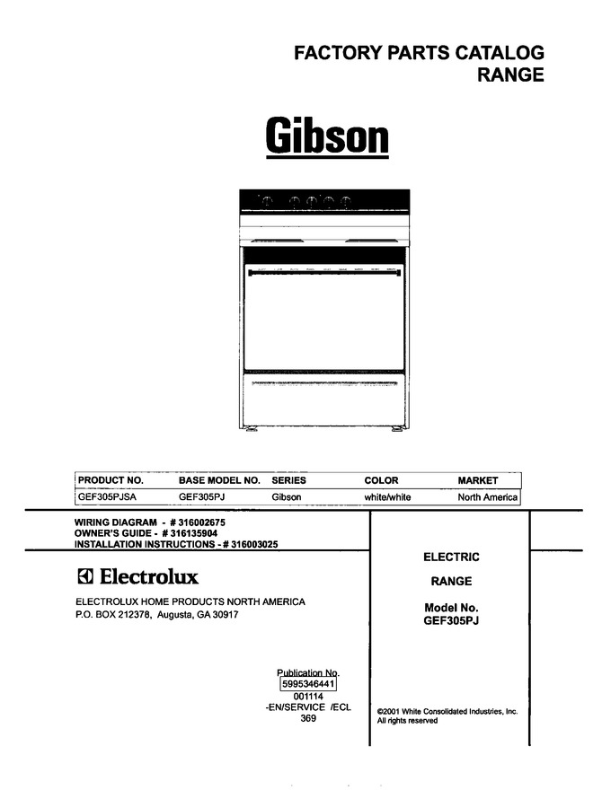Diagram for GEF305PJSA