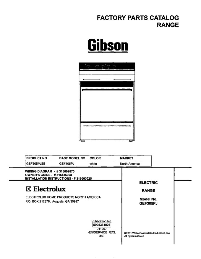 Diagram for GEF305PJSB